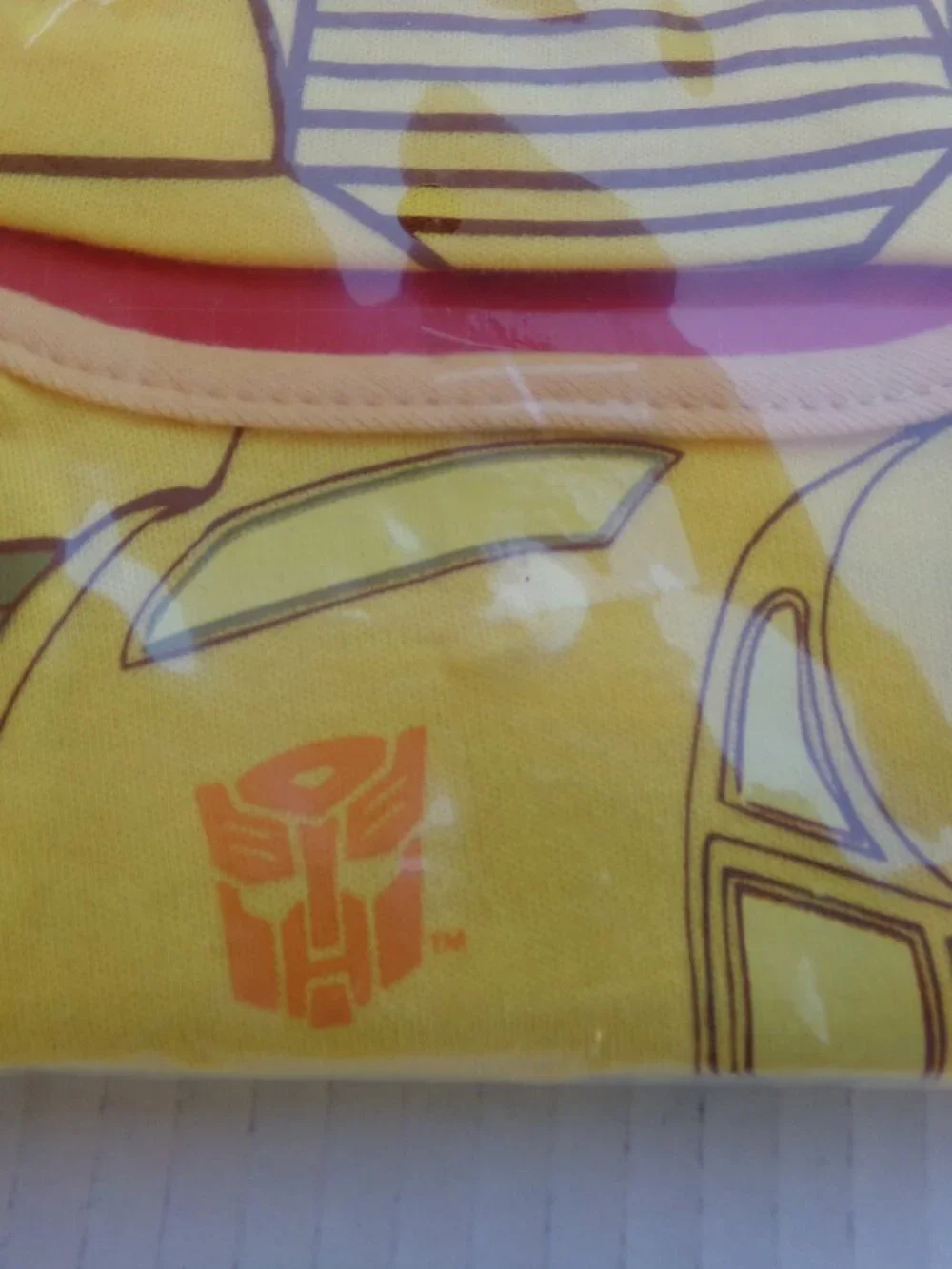 New Trans Formers Baby Bib Hat Costume Bumblebee Bourdon Size 0-12 months